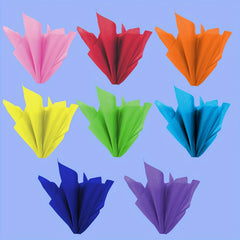 Rainbow Series Tissue Wrapping Paper Large Size 50 Sheets 8x66cm