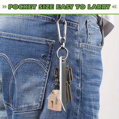 Portable Stainless Steel Key Chain with Pry Bar