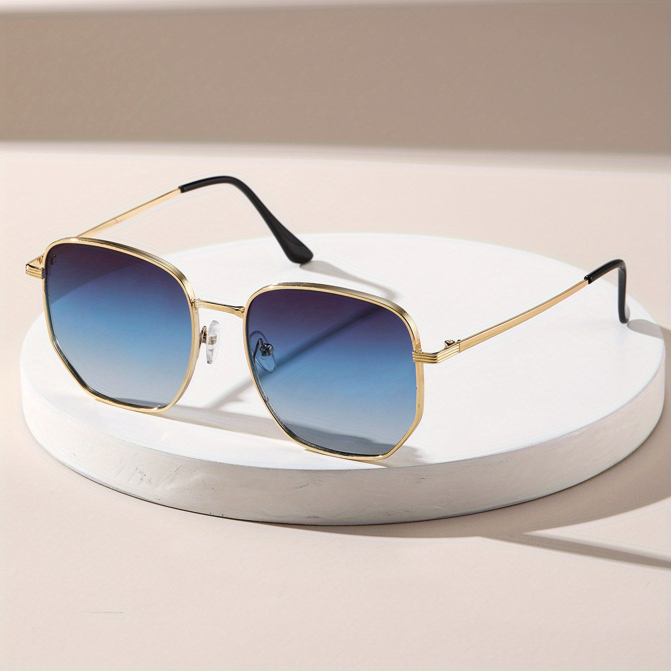 Ombre Lens Square Sunglasses UV400 for Men Women