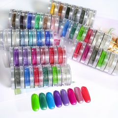 6PCS Christmas Pearl Powder Set Nail Glitter Magic Mirror Cloud Brocade DIY
