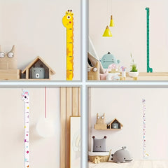 Cartoon Animal Print Height Chart Wall Decal PVC Growth Measuring Stick