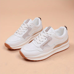 Women's Lightweight Running Shoes Lace Up Thick Bottom Casual Sneakers