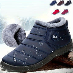 Faux Fur Lined Snow Boots Waterproof Anti slip Ankle Boots Women