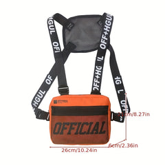 Men's Molle Shoulder Vest Bags Anti Theft Oxford Vest Chest Bags