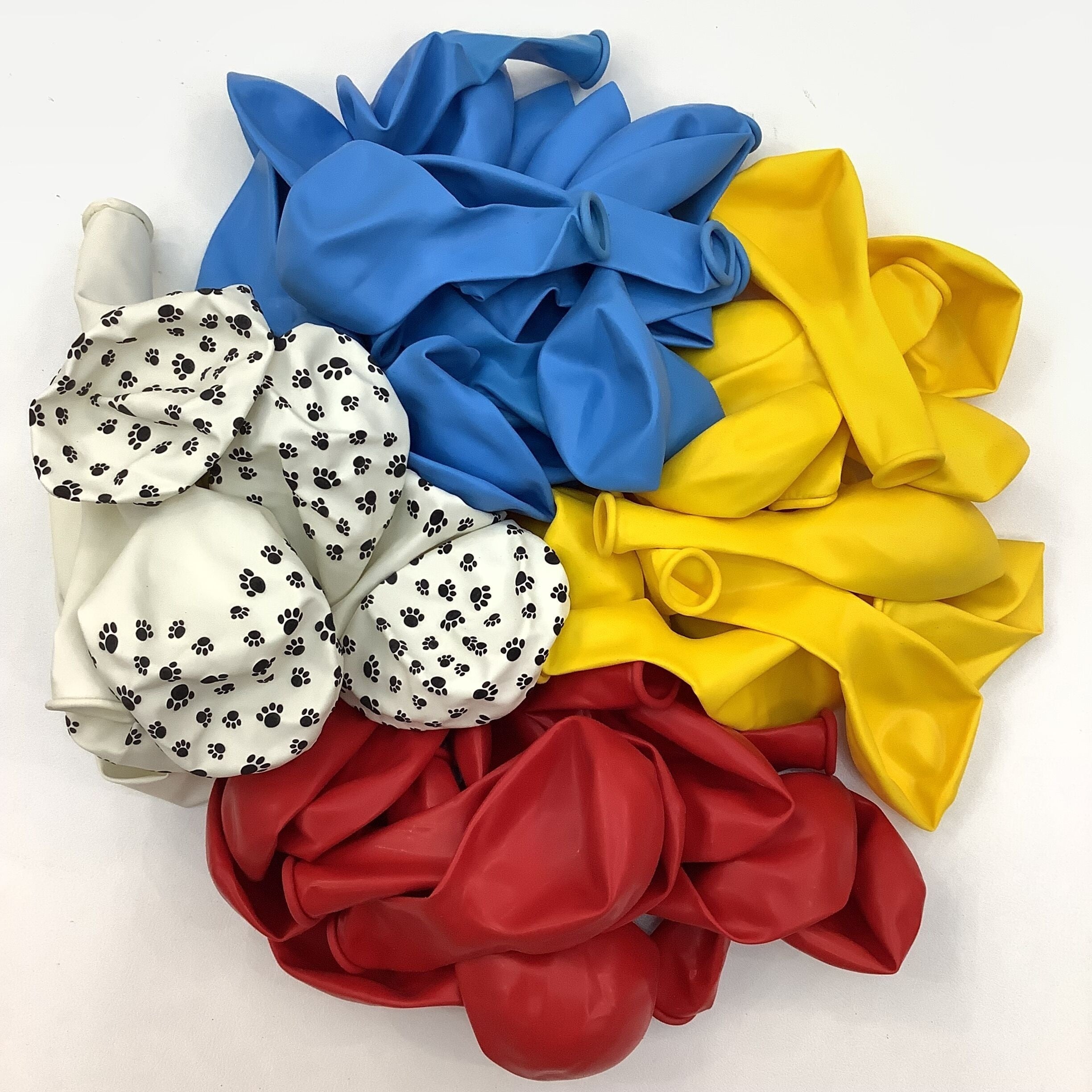 80pc Dog Paw Balloon Arch Kit & 16ft Arch Paw Bday Decor Yellow Red