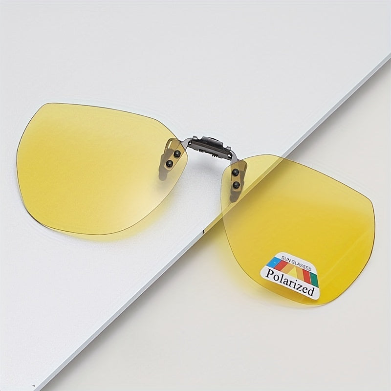 Edgeless Polarized Sunglasses With Mirror Clip Large Frame