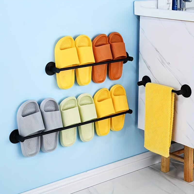 Bathroom Punching Slipper Rack Wall Mounted Bathroom Storage Rack