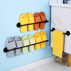 Bathroom Punching Slipper Rack Wall Mounted Bathroom Storage Rack