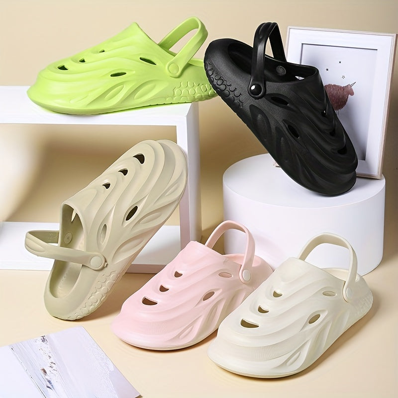 Men's Slip On Platform Clogs Unisex Outdoor Hollow Out Beach Sandals