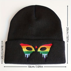 Butterfly Embroidered Beanie Hat Skull Cap Coldproof Knit Hats