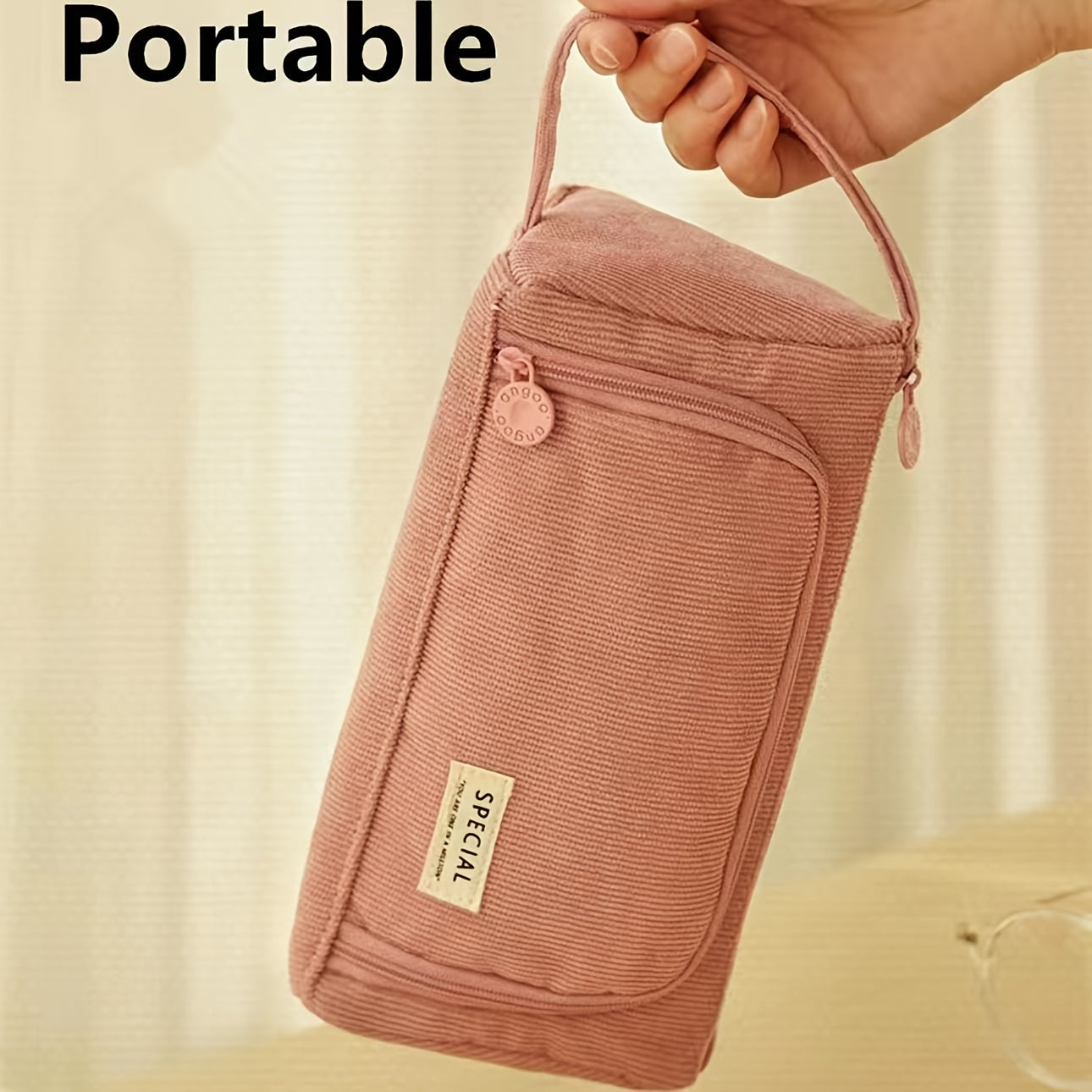 Canvas Pencil Bag for Middle School Students