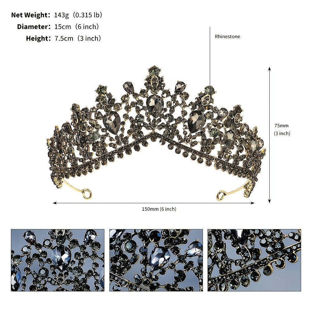 Rhinestone Baroque Crown Hairband Headband Party Favor Decorations
