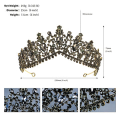 Rhinestone Baroque Crown Hairband Headband Party Favor Decorations