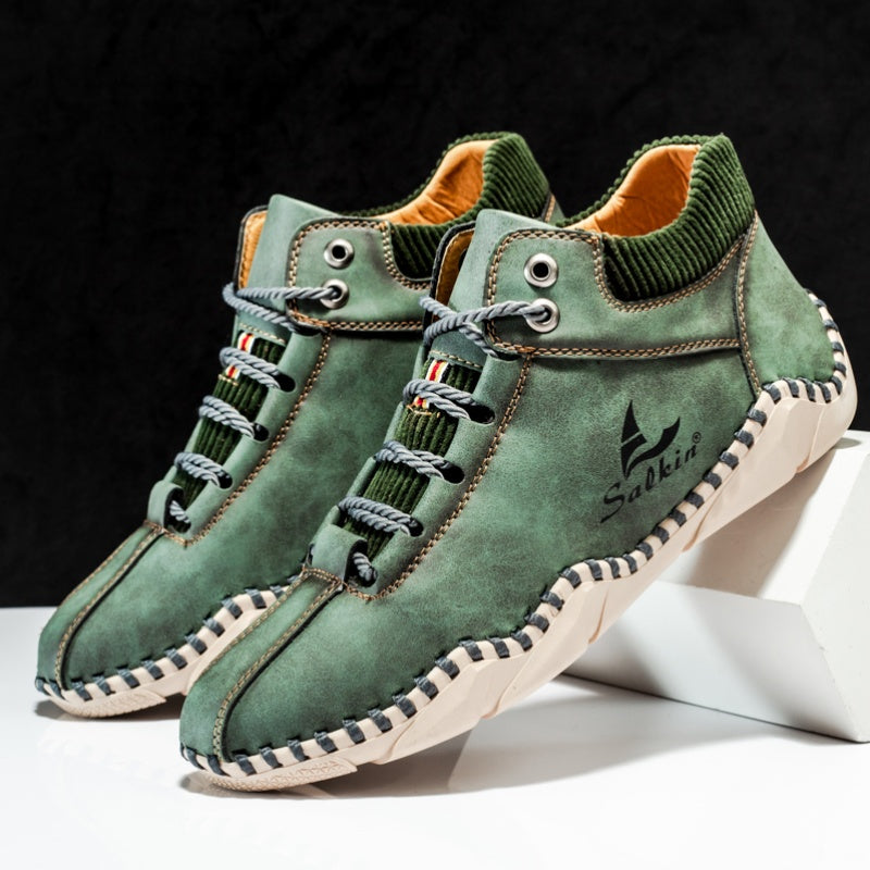 Men's PU Leather Boots Casual Walking Shoes