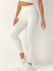 Seamless High Waist Rib Knit Yoga Pants