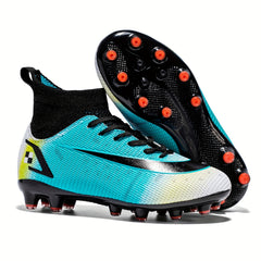 Youth Spiked Soccer Shoes - Lightweight Outdoor Training Football Shoes