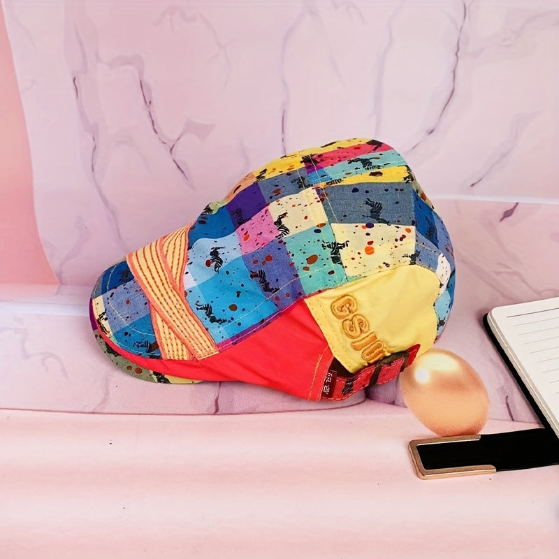 Kids Adjustable Peaked Cap w/ Graffiti Pony for Outdoor Sport
