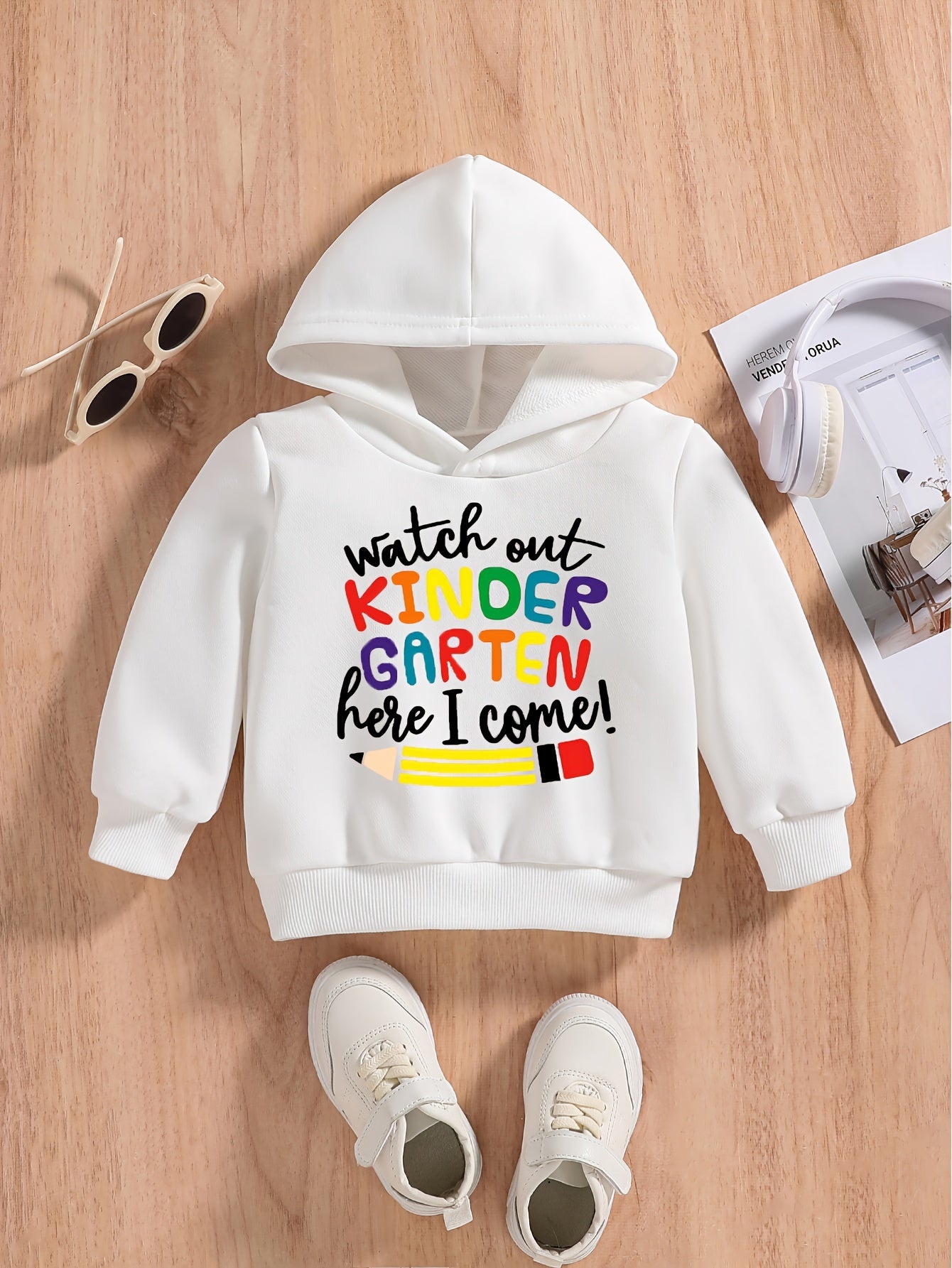 Baby Boys Sweatshirt Hoodie Kindergarten Print