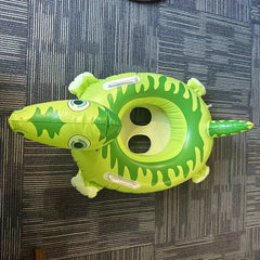 Inflatable Dinosaur Swim Float Handle Anti-rollover Pool Ring