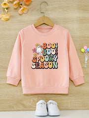 Blossom & Boo Girls Sweatshirt Halloween Party Toddler Kids Tops Pullover
