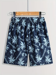 Boys Coconut Trees Casual Shorts for Vacation Beach