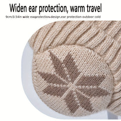 Warm Velvet Ear Protection Woolen Knitted Hat for Men
