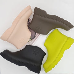 Women's Waterproof Ankle Rain Boots Slip On Water Shoes