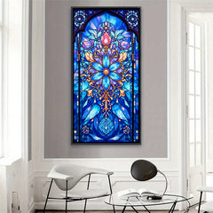 1000pcs Floral Stained Glass Door Jigsaw Puzzle