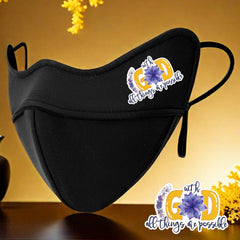 God All Things Possible 5D Printed Breathable Face Mask for Men