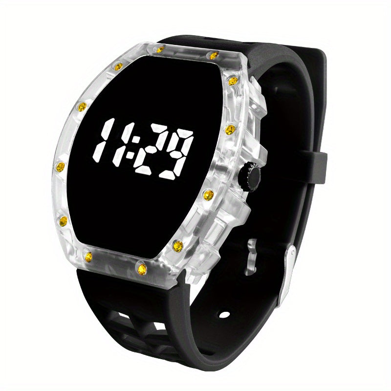 Men's Square LED Display Sports Watch