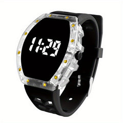 Men's Square LED Display Sports Watch