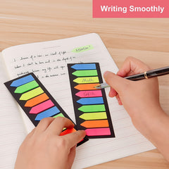200 Neon Page Markers 5.5in Translucent Index Tabs & Sticky Notes
