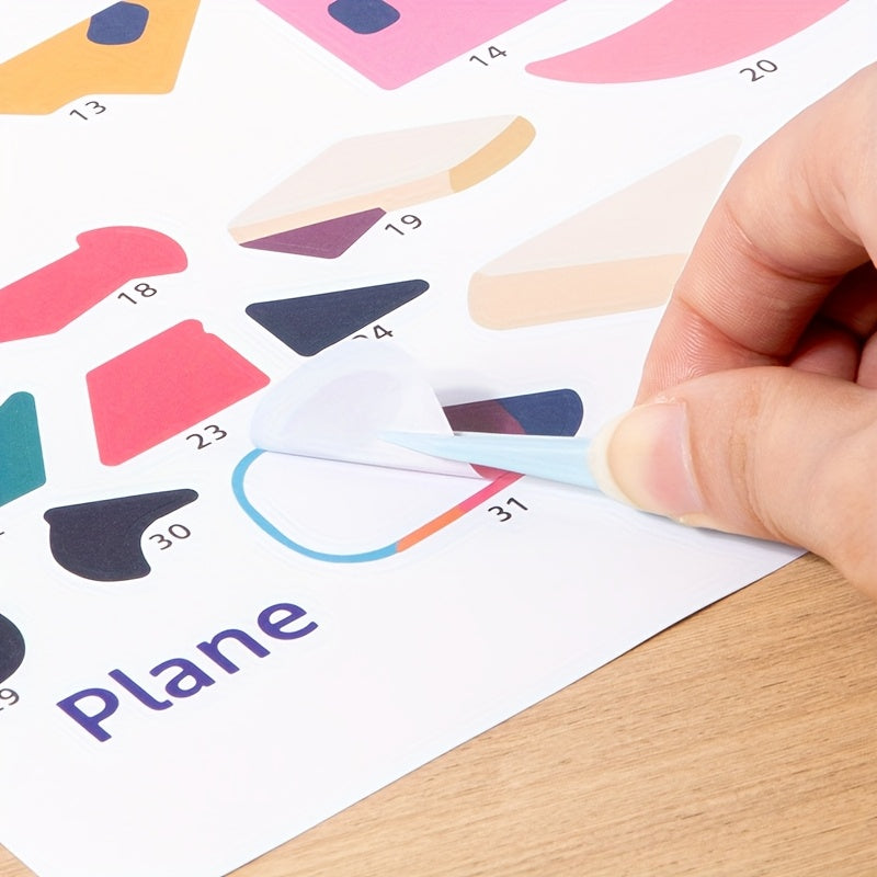 Animal Traffic Sticker by Number Painting Kids Activity Toys