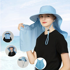 Quick Dry Sun Hat with Face Covering UV Protection Boonie Hats