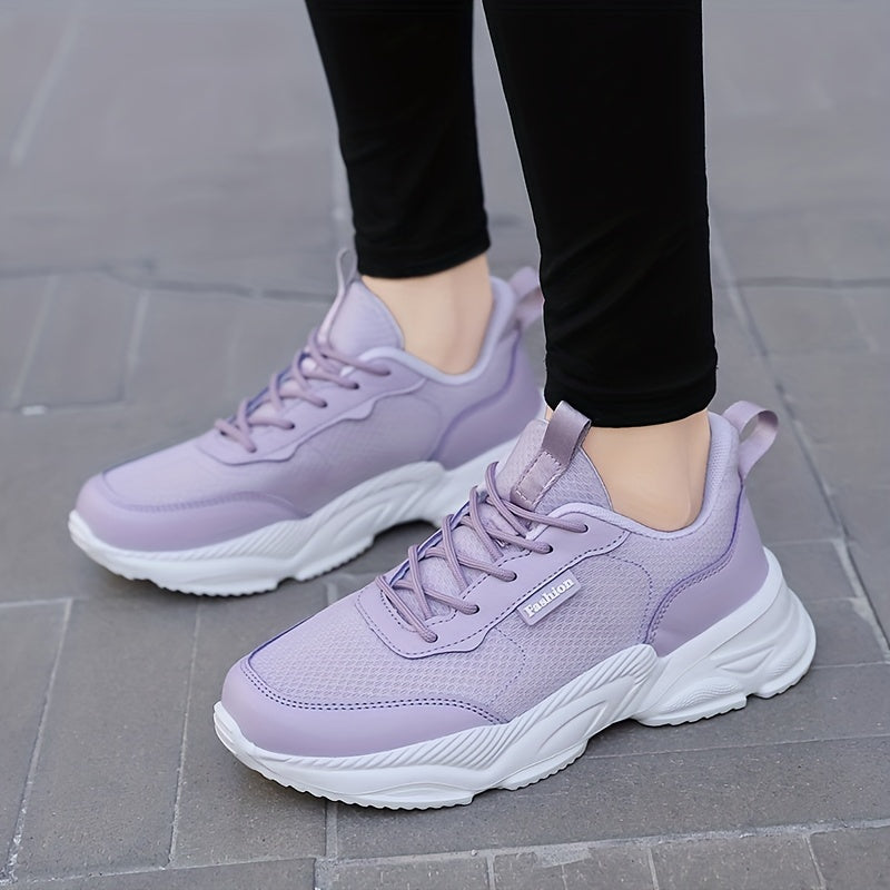 Women's Mesh Running Shoes Lightweight Chunky Sneakers Soft Sole Shockproof