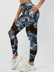 Camouflage Mesh High Waist Yoga Pants Breathable Leggings