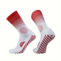 Men's Soccer Socks Non slip Grip Sports Crew Socks