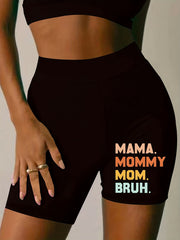 Butterfly Print High Rise Biker Shorts