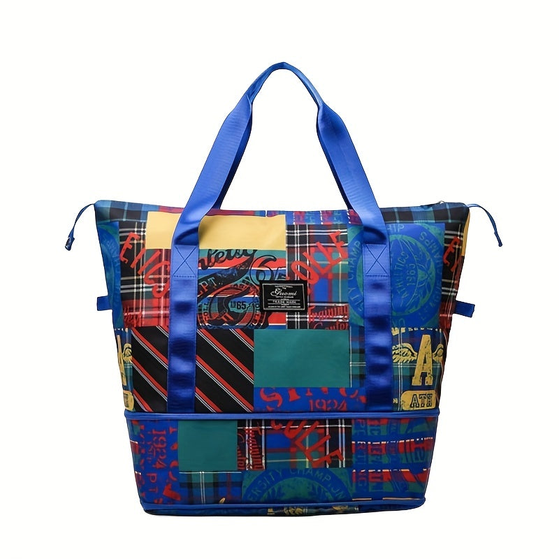 Expandable Tote Bag Dry Wet Separation Swimming Yoga Fitness Bag