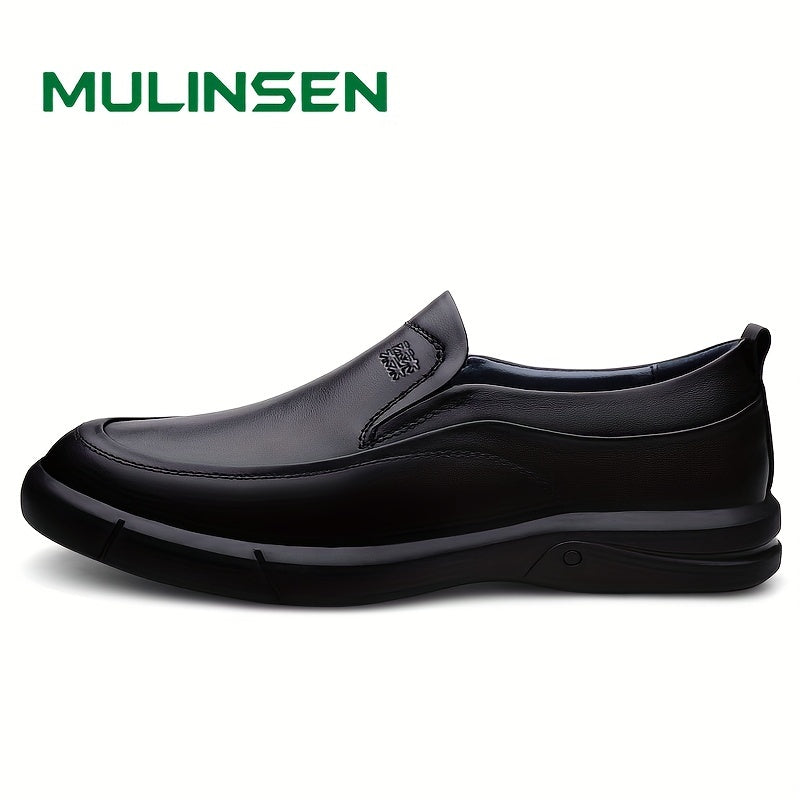 Men's Soft Sole PU Leather Loafer Shoes Non-slip Slip On Shoes