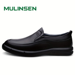 Men's Soft Sole PU Leather Loafer Shoes Non-slip Slip On Shoes