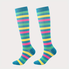 Men's Striped Compression Socks for Circulation & Comfort
