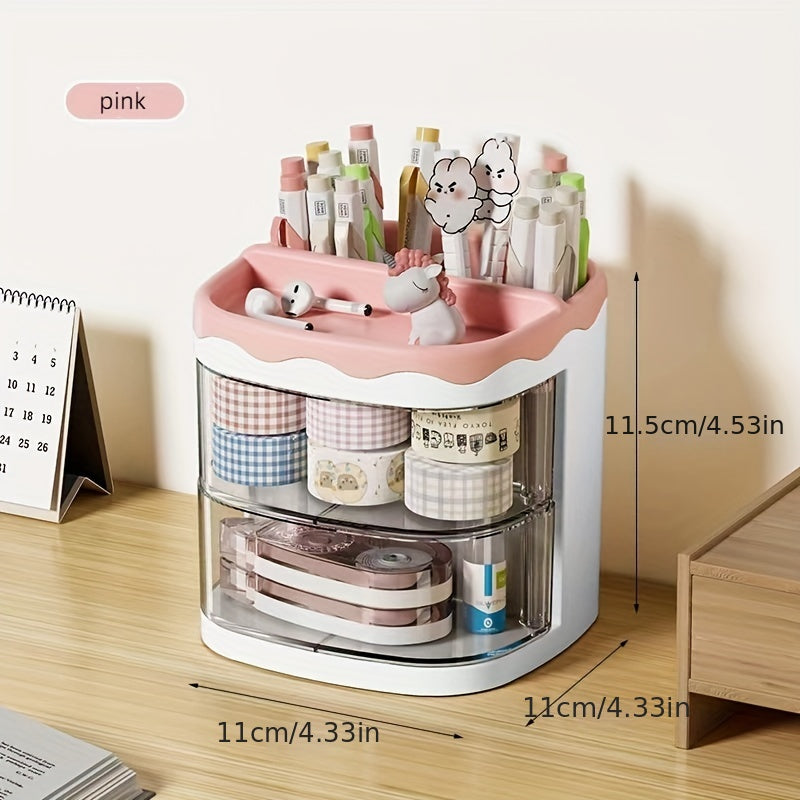 Transparent Pen Holder for Students & Office Workers