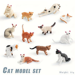 Realistic Cat Animal Model Figurine