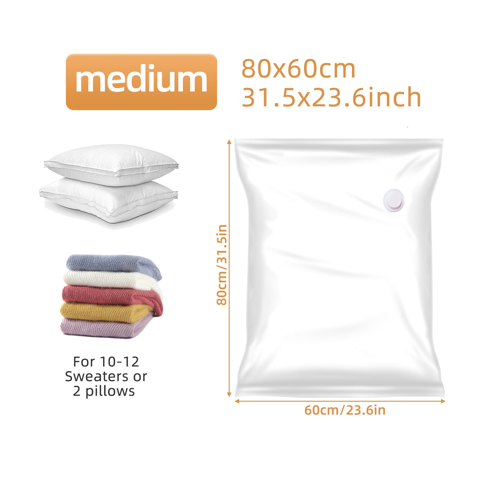 3pcs Vacuum Storage Bag Quilt Blanket Clothes Storage Sealed Bag