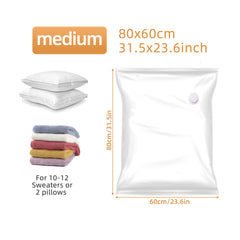 3pcs Vacuum Storage Bag Quilt Blanket Clothes Storage Sealed Bag