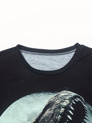 Dinosaur Graphic Boy's T Shirt Crew Neck Short Sleeve Top for Summer