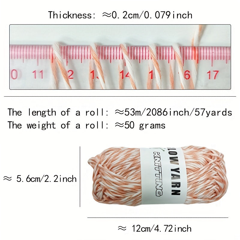 Glow In Dark Yarn Luminous Cotton Yarn Soft For DIY Knitting