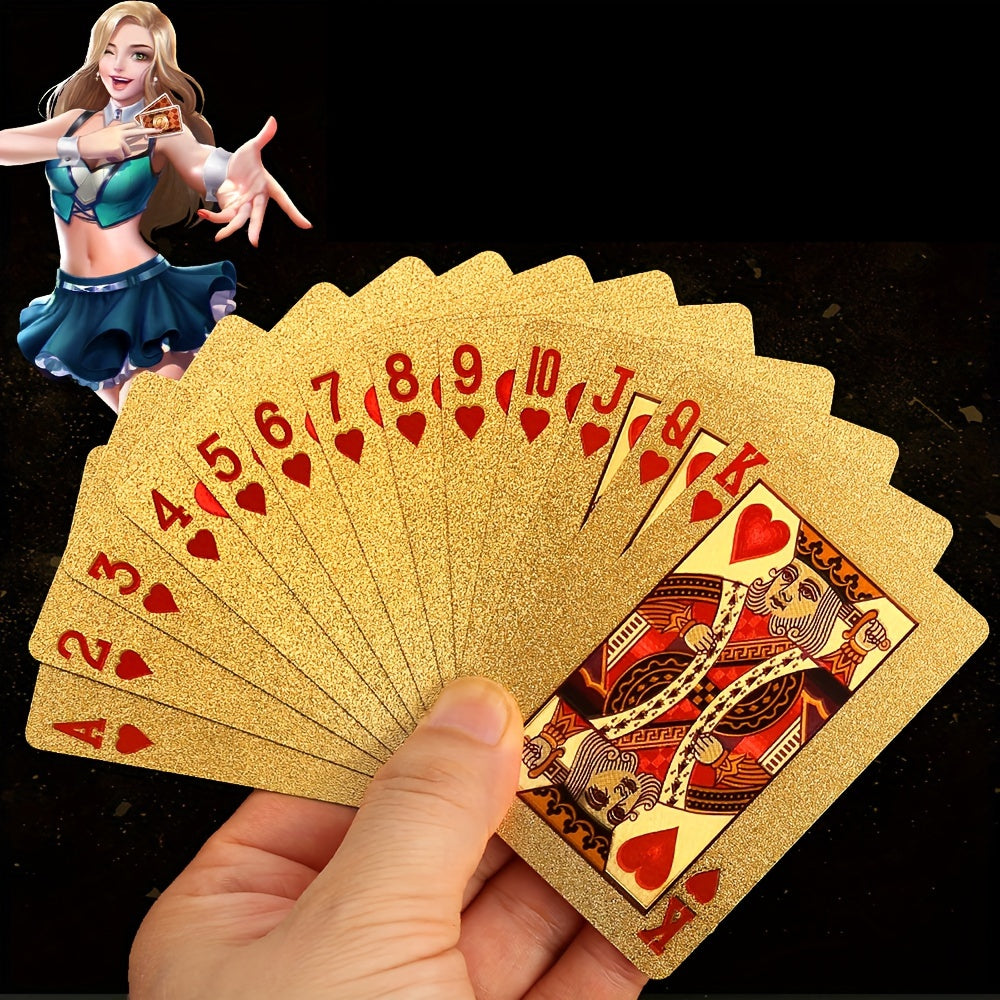 Golden Foil Dollar Playing Card Waterproof Poker Card