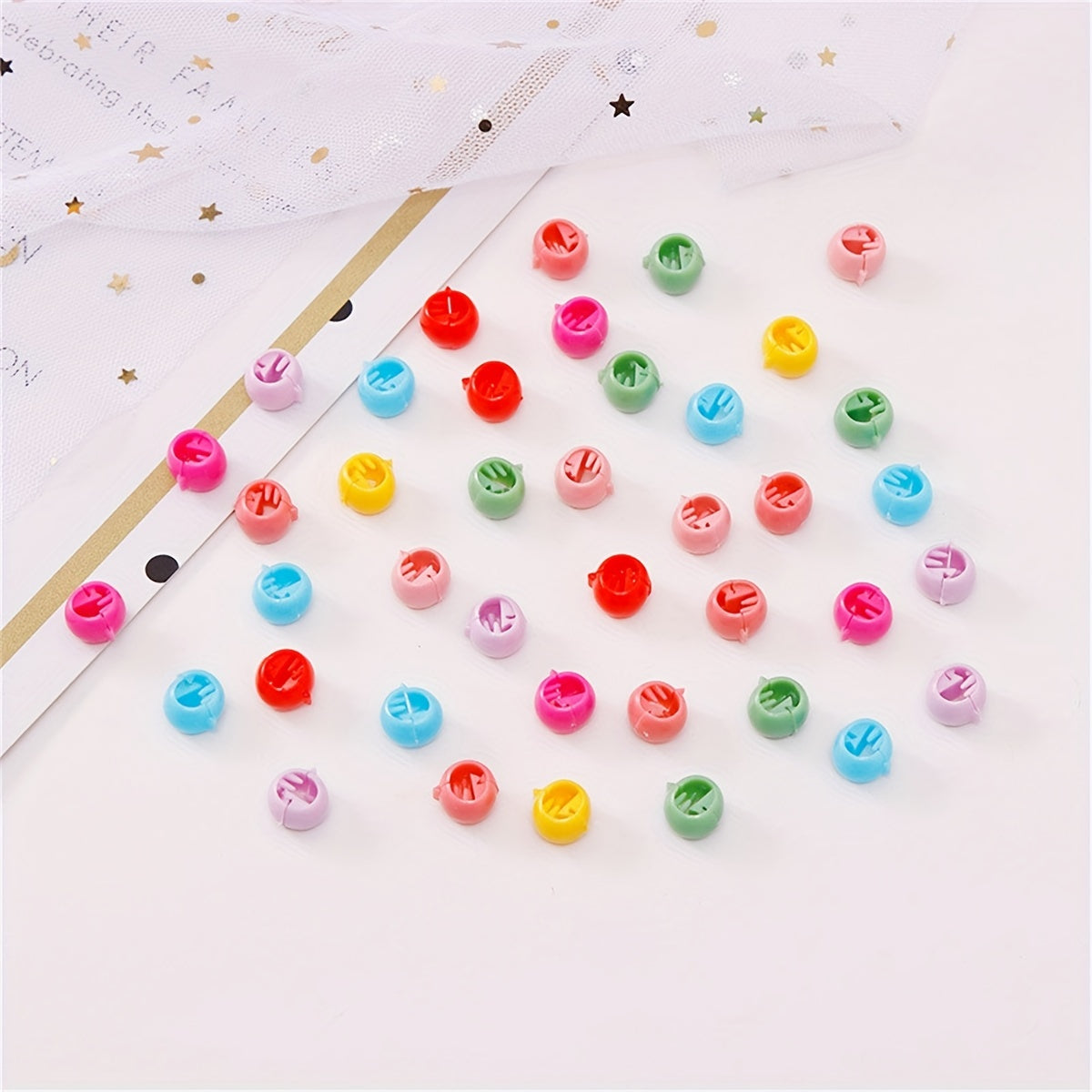 100pcs Colorful Hair Braids Beads Headwear Hair Claw Clips